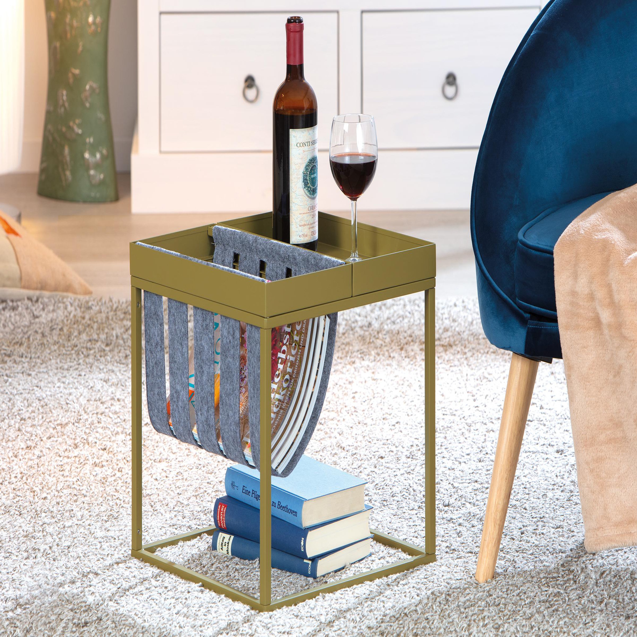 Voir la diapositive 2 : INTERLINK Table d'appoint CLUB NY MAGAZIN