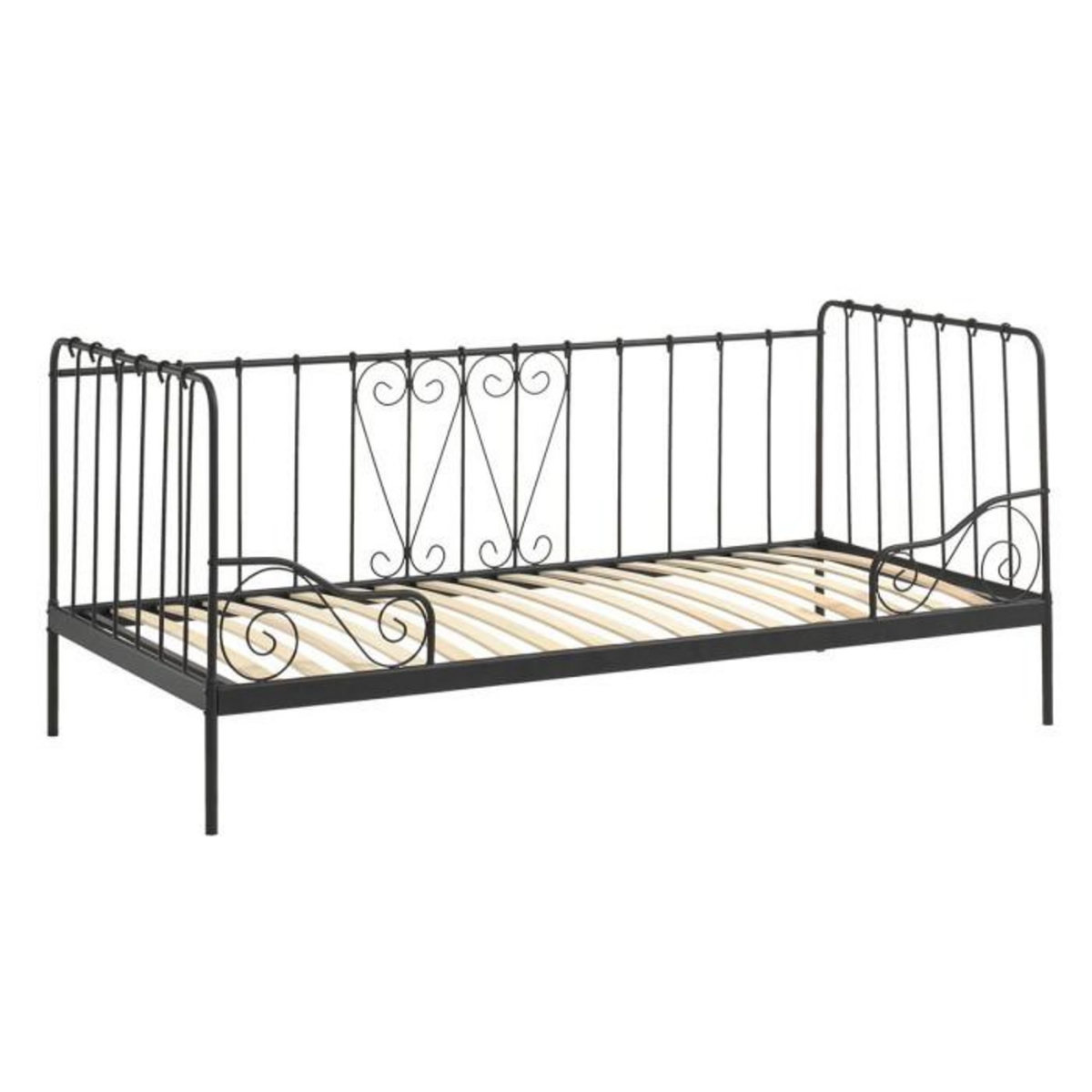 Paris Prix Lit Enfant Banquette  Alice  90x200cm Noir