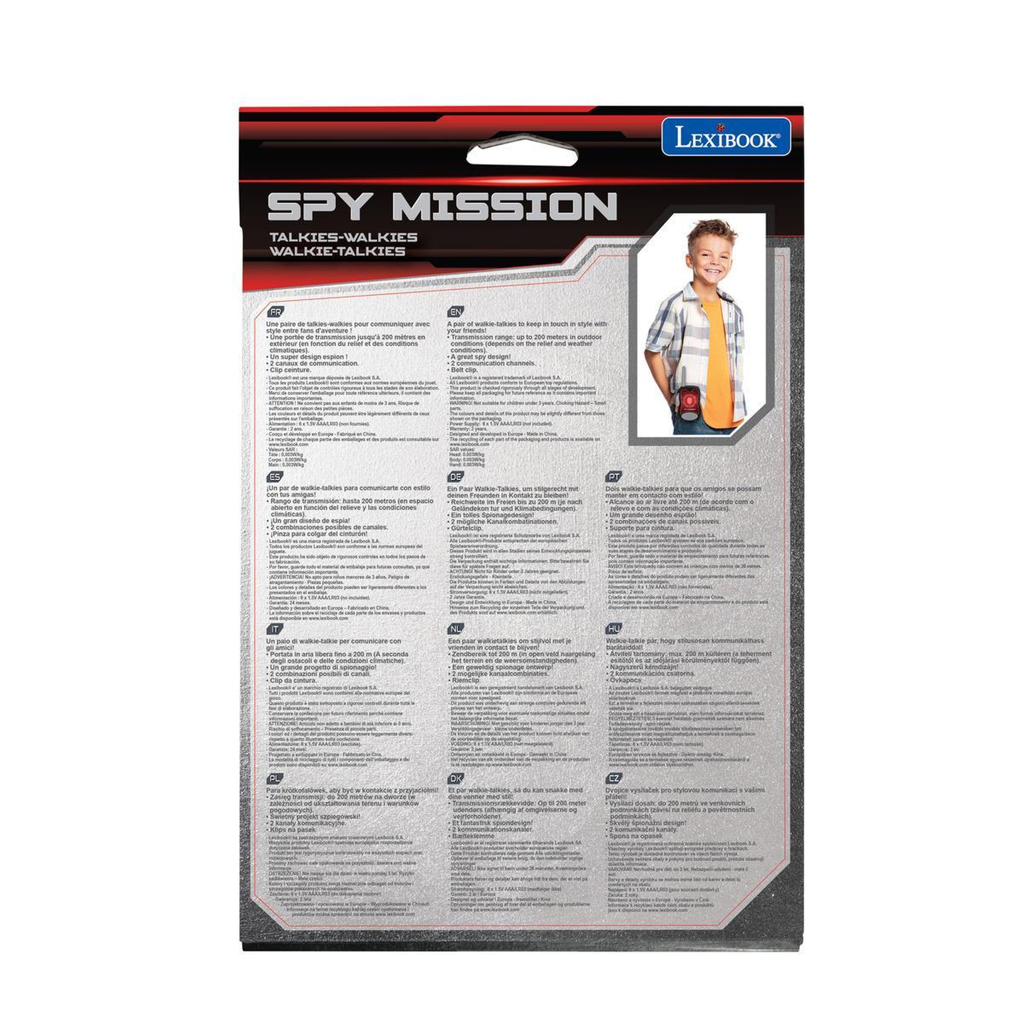 Voir la diapositive 4 : Lexibook Talkies-Walkies Spy Mission portée 200m