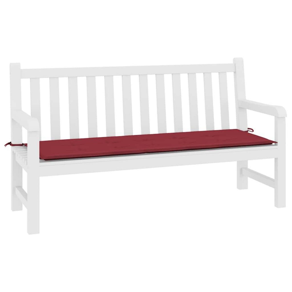 VIDAXL Coussin de banc de jardin rouge bordeaux 200x50x3 cm