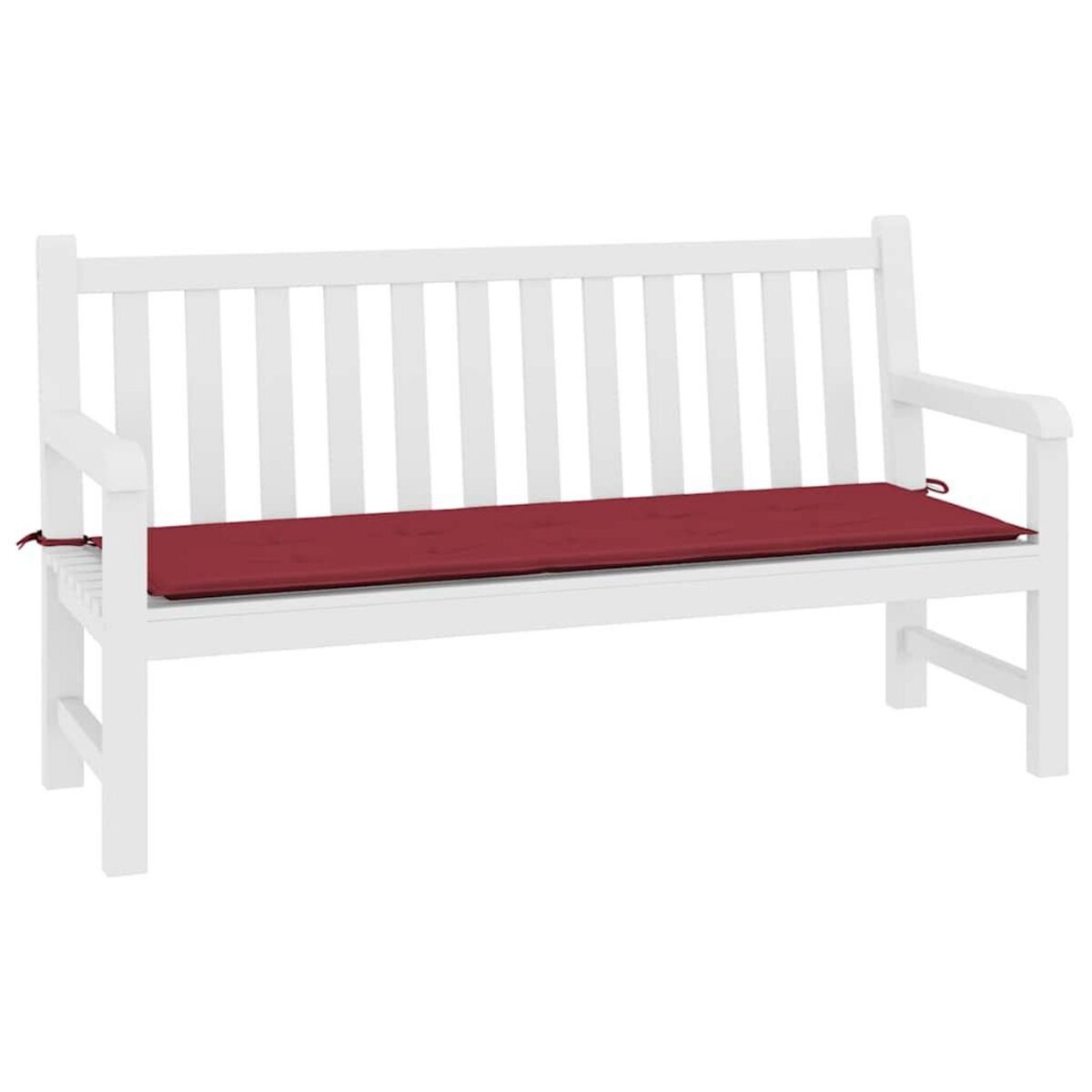 VIDAXL Coussin de banc de jardin rouge bordeaux 200x50x3 cm