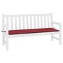Voir la diapositive 3 : VIDAXL Coussin de banc de jardin rouge bordeaux 200x50x3 cm