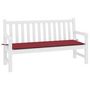 Voir la diapositive 3 : VIDAXL Coussin de banc de jardin rouge bordeaux 200x50x3 cm