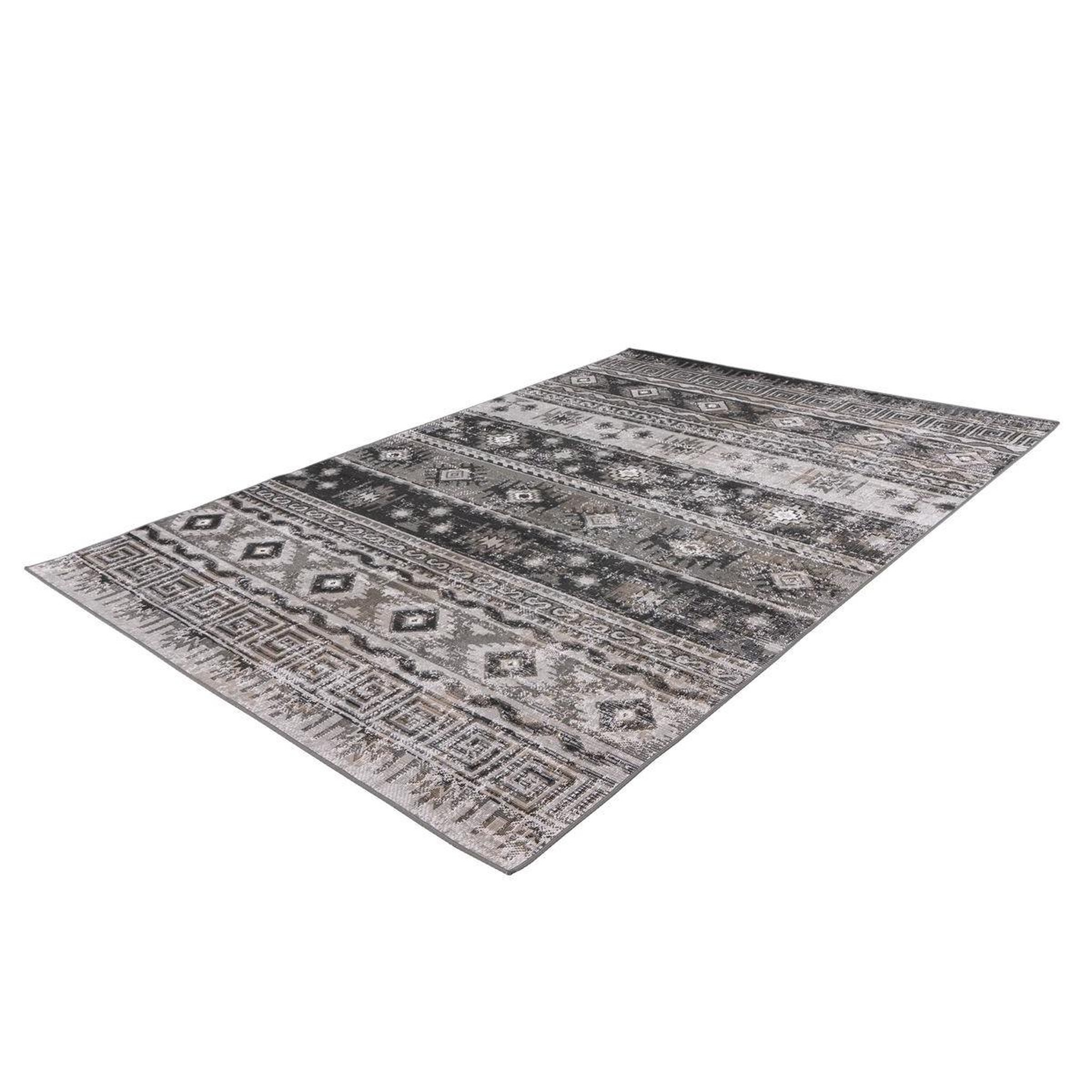 Voir la diapositive 4 : Paris Prix Tapis Ethnique à Poils Courts  Ariya  Gris