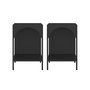 Voir la diapositive 6 : SWEEEK Lot de 2 tables de chevet. tables d'appoint en acier style industriel. noir. L 35 x l 35 x H 52cm