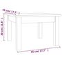 Voir la diapositive 6 : VIDAXL Table basse Noir 45x45x30 cm Bois massif de pin