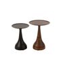 Voir la diapositive 2 : Paris Prix Lot de 2 Tables d'Appoint  Paro  59cm Marron & Noir