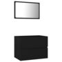 Voir la diapositive 2 : VIDAXL Ensemble de meubles salle de bain 2 pcs noir bois d'ingenierie