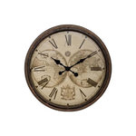 ATMOSPHERA Horloge Murale Vintage  Tomy  51cm Noir & Naturel