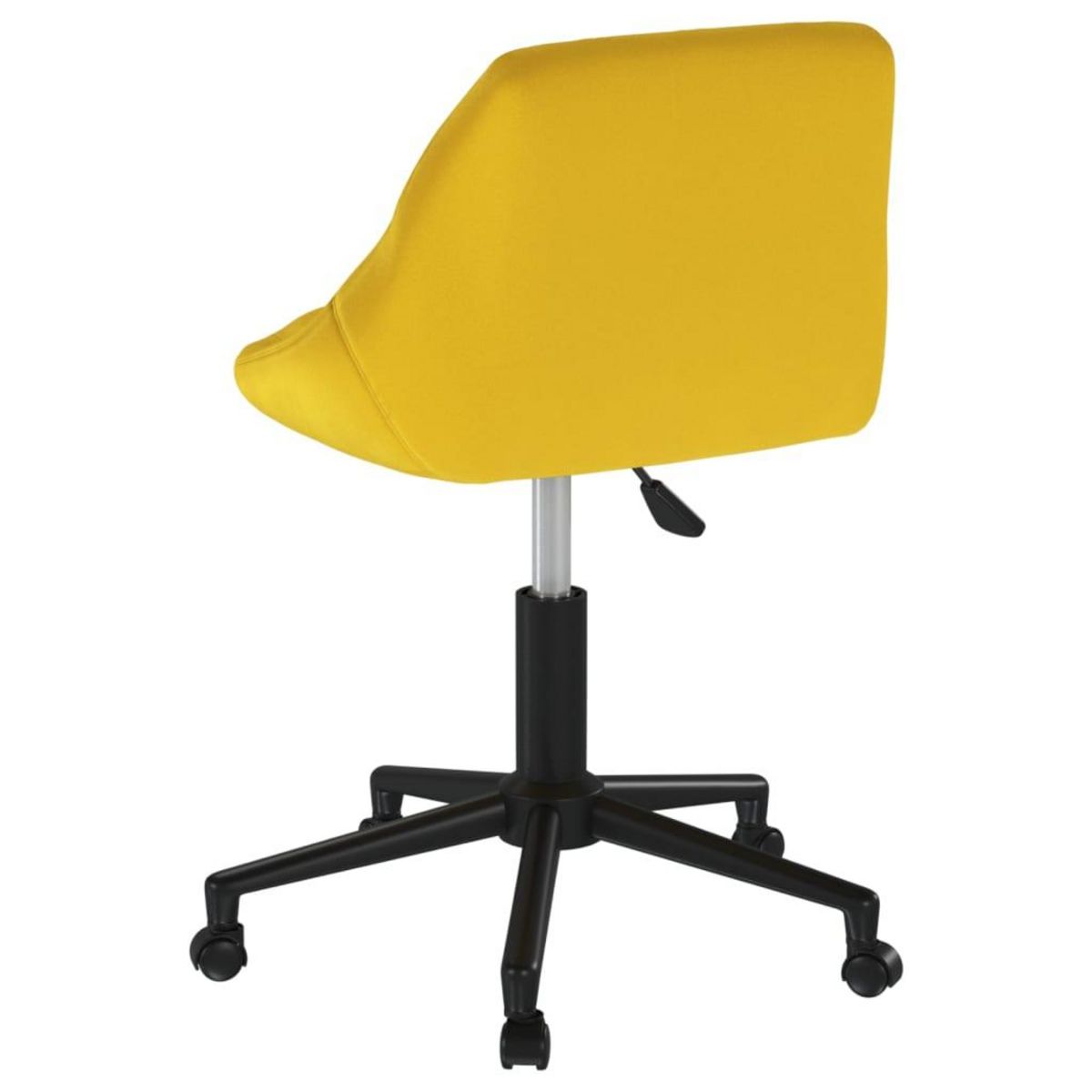 VIDAXL Chaise pivotante de bureau Jaune moutarde Velours