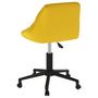 Voir la diapositive 5 : VIDAXL Chaise pivotante de bureau Jaune moutarde Velours