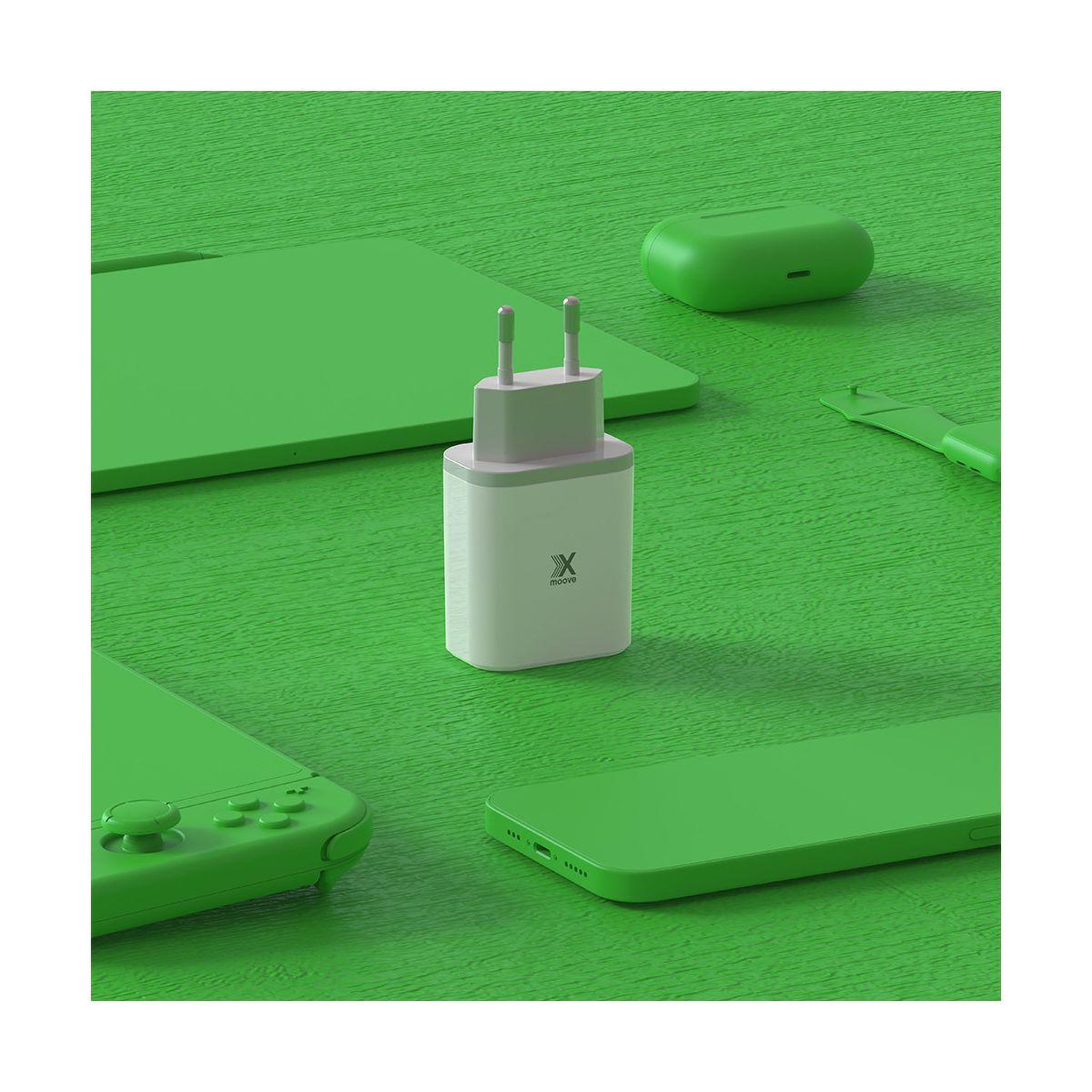 Voir la diapositive 5 : X-moove Chargeur secteur 30w usb-c et usb-a powerdelivery