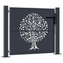 Voir la diapositive 2 : VIDAXL Portail de jardin anthracite 105x105cm acier conception d'arbre