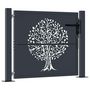Voir la diapositive 2 : VIDAXL Portail de jardin anthracite 105x105cm acier conception d'arbre