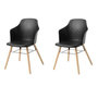 Voir la diapositive 1 : Amadeus Lot de 2 chaises Niels - Noir