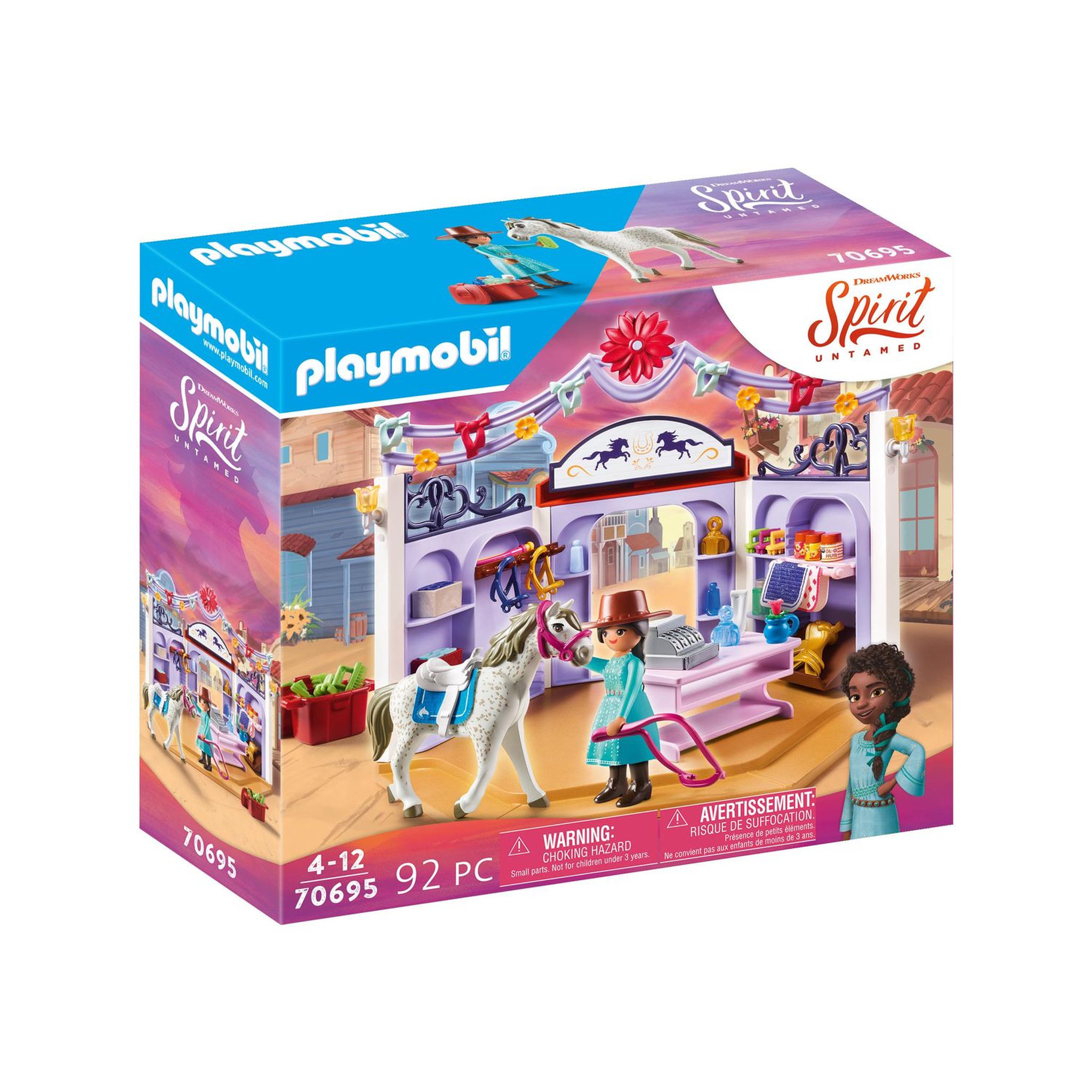 Voir la diapositive 1 : PLAYMOBIL 70695 Spirit UNTAMED - Boutique d'équitation de Miradero