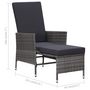 Voir la diapositive 6 : VIDAXL Salon de jardin 2 pcs avec coussins Resine tressee Gris