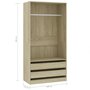Voir la diapositive 6 : VIDAXL Garde-robe Chene sonoma 100x50x200 cm Bois d'ingenierie