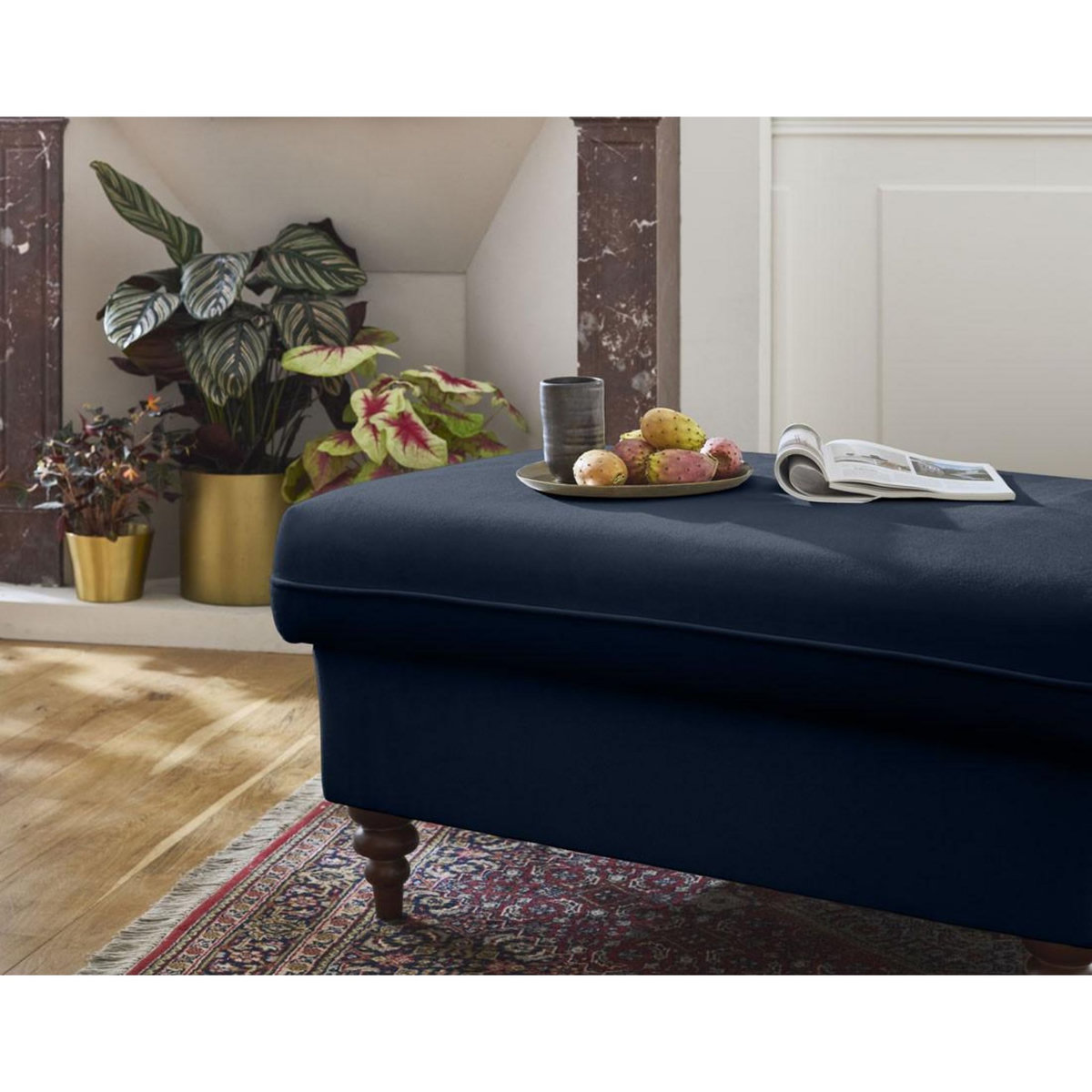 BEST MOBILIER Flamingo - pouf en velours