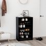 Voir la diapositive 3 : VIDAXL Armoire a chaussures Noir 60x35x92 cm Bois d'ingenierie
