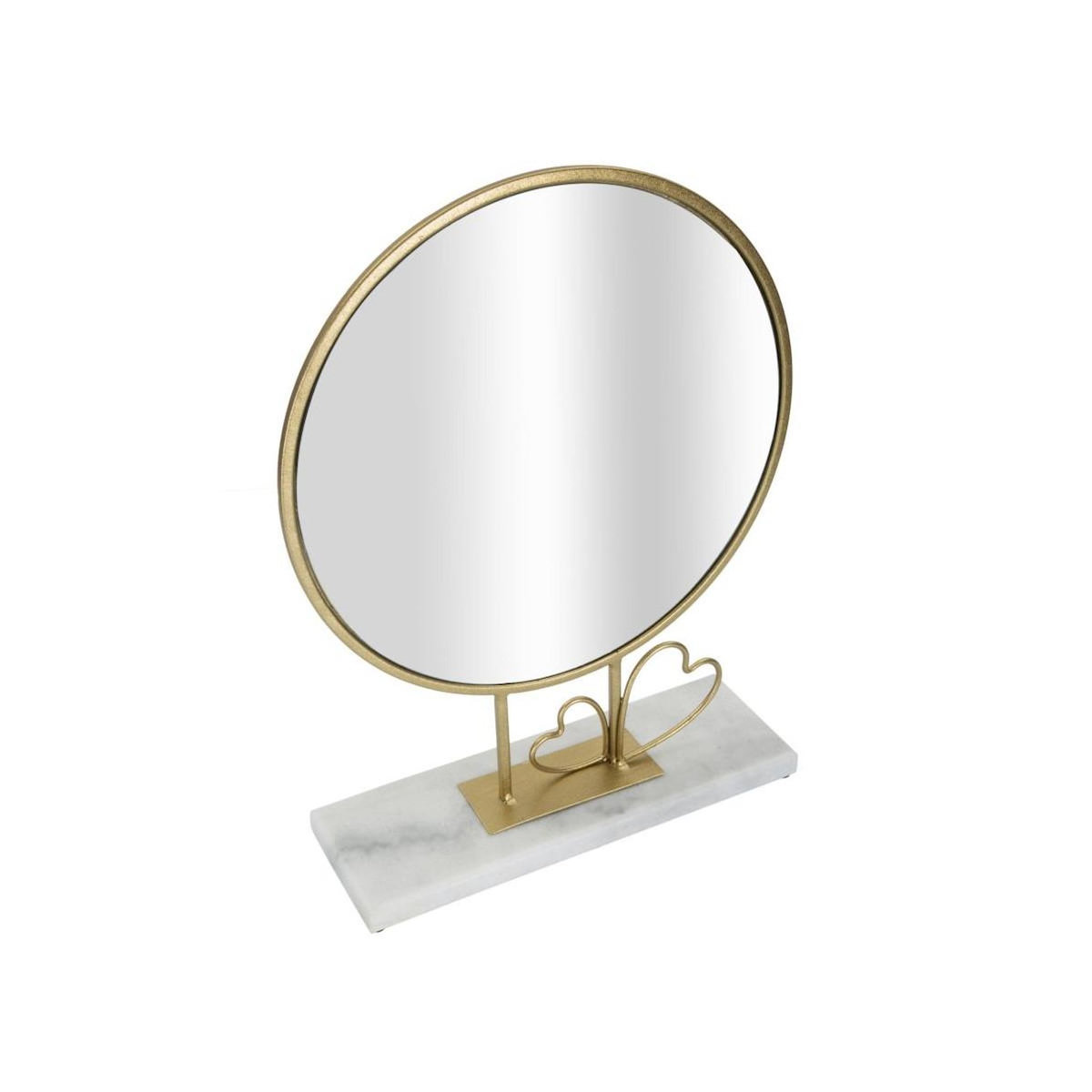 Paris Prix Miroir sur Pied en Marbre  Hearts  39cm Or