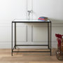 Voir la diapositive 4 : Paris Prix Console Design en Verre  Felicity  100cm Noir & Blanc