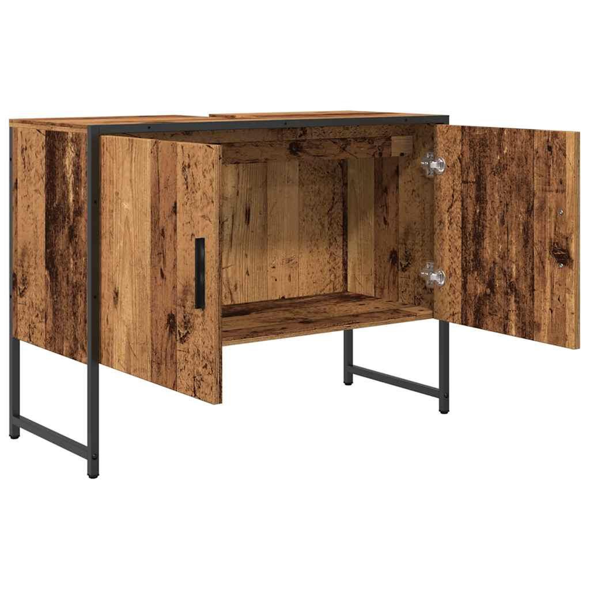 Voir la diapositive 5 : VIDAXL Armoire de salle de bain vieux bois 80x33x60 cm bois ingenierie