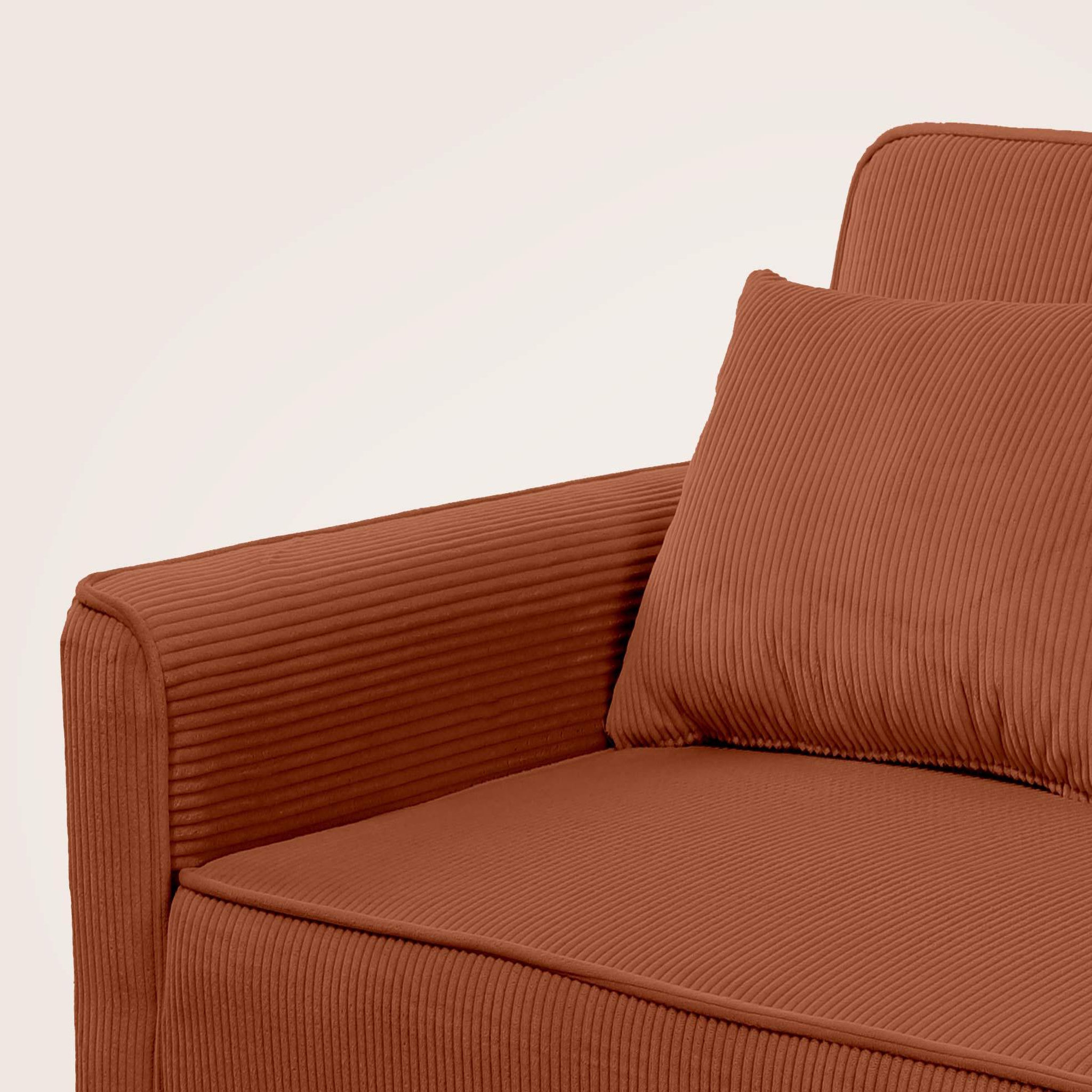 Voir la diapositive 6 : BEST MOBILIER Ernest - canapé droit 2 places convertible en velours côtelé