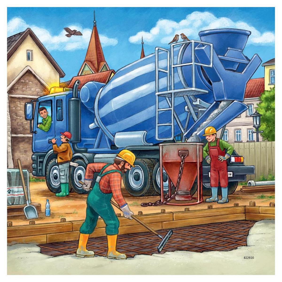 RAVENSBURGER Puzzles 3x49 p - grands véhicules de construction