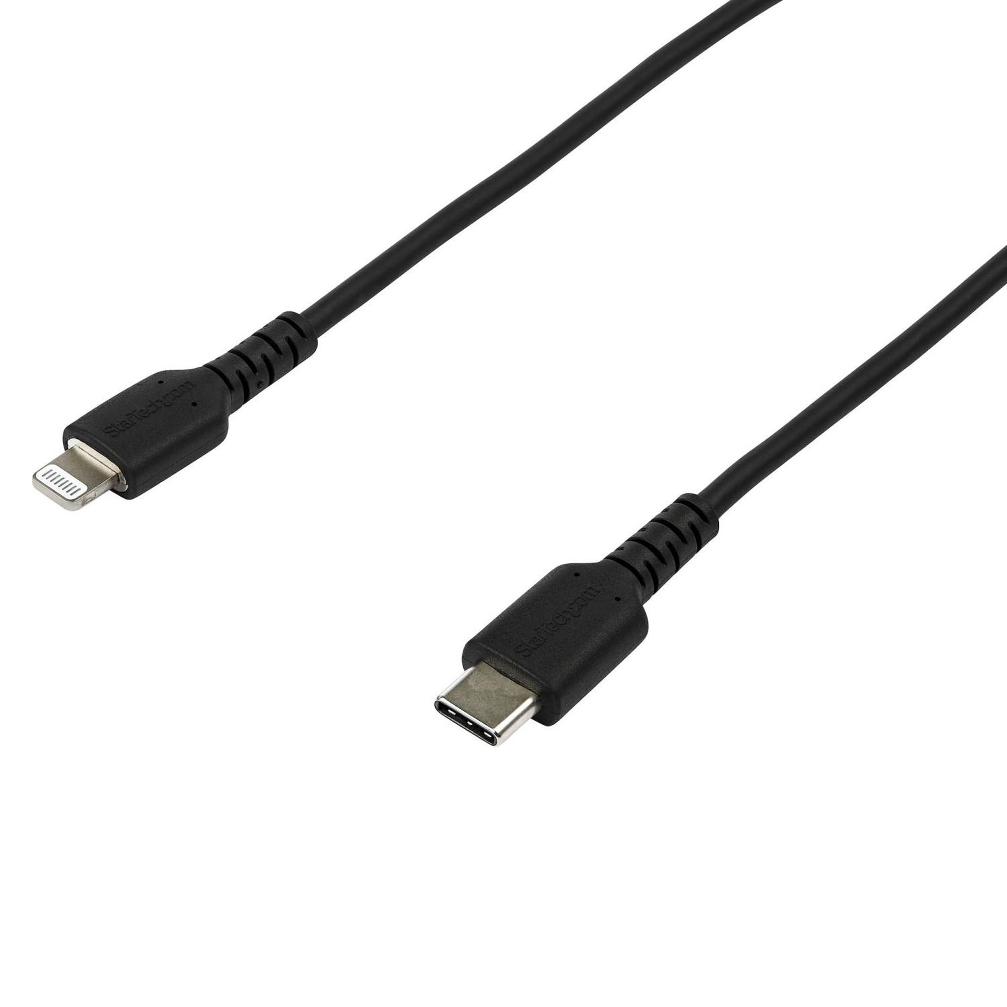 Voir la diapositive 2 : Startech Startech.com câble usb-c vers lightning noir robuste 2m - câble de charge/synchronistation usb type c vers lightning fibre aramide - ipad/iphone 12 certifié apple mfi