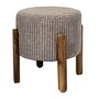 Voir la diapositive 1 : The Home Deco Factory Tabouret côtelé SCOTT Taupe