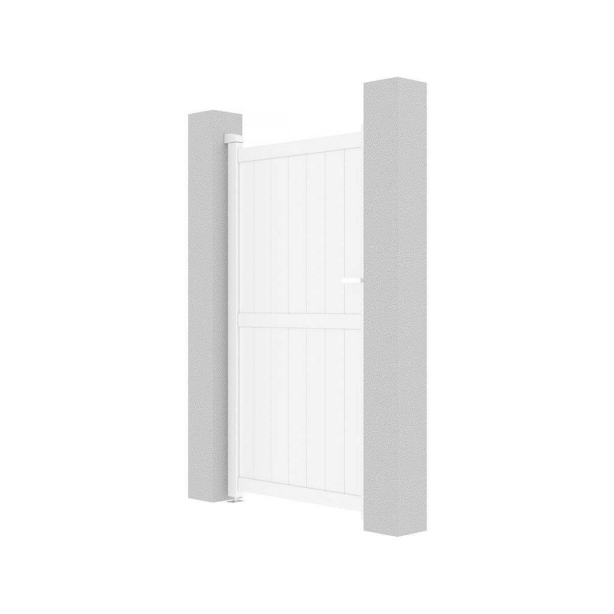 Habitat et Jardin Portillon aluminium  Lola  - 101.2 x 180.9 cm - Blanc