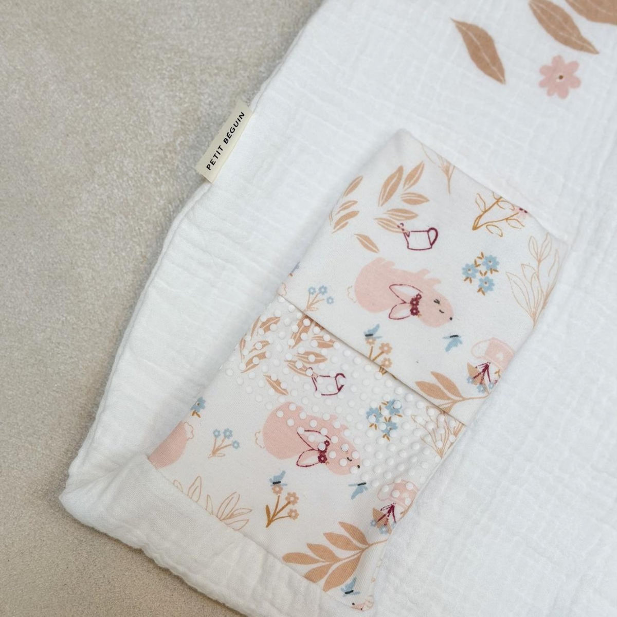 Petit Béguin Turbulette TOG 0,5 en gaze de coton avec pieds retroussables Praline