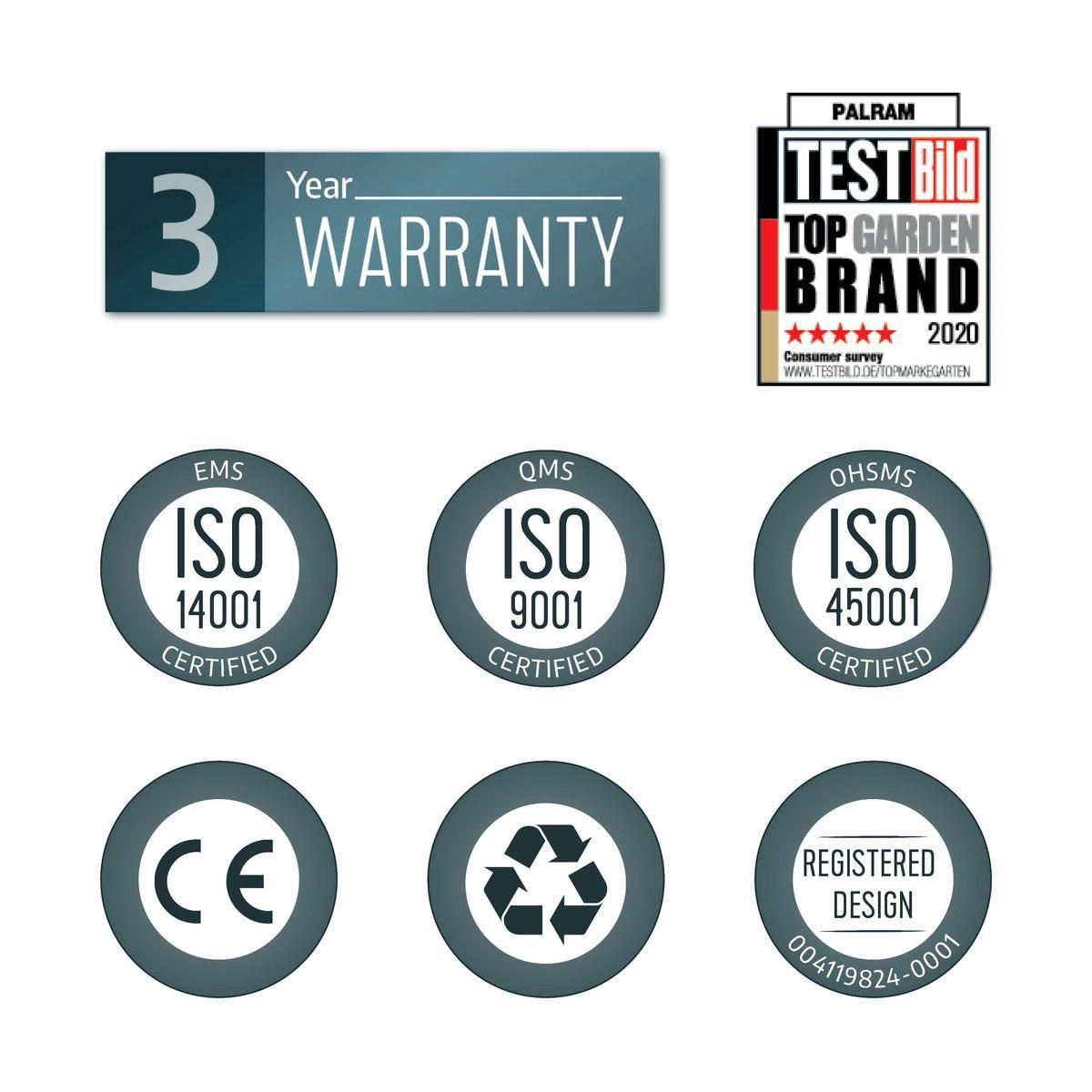 Canopia by PALRAM Marquise - Noire - 125x174-5cm - IRIS 1780