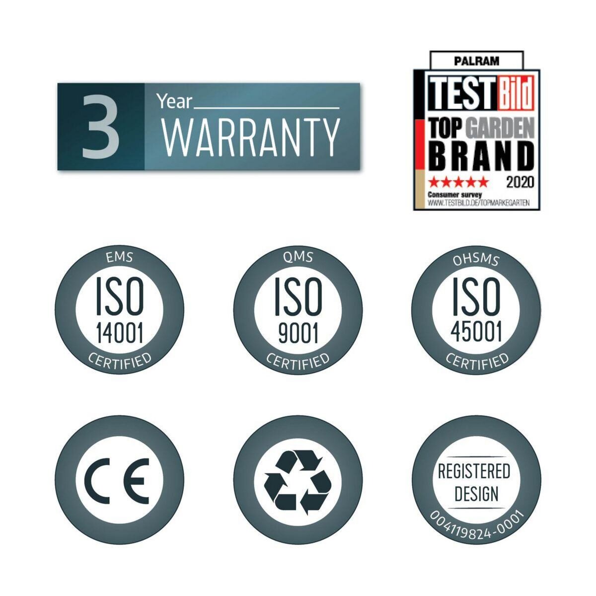 Canopia by PALRAM Marquise - Noire - 125x174-5cm - IRIS 1780