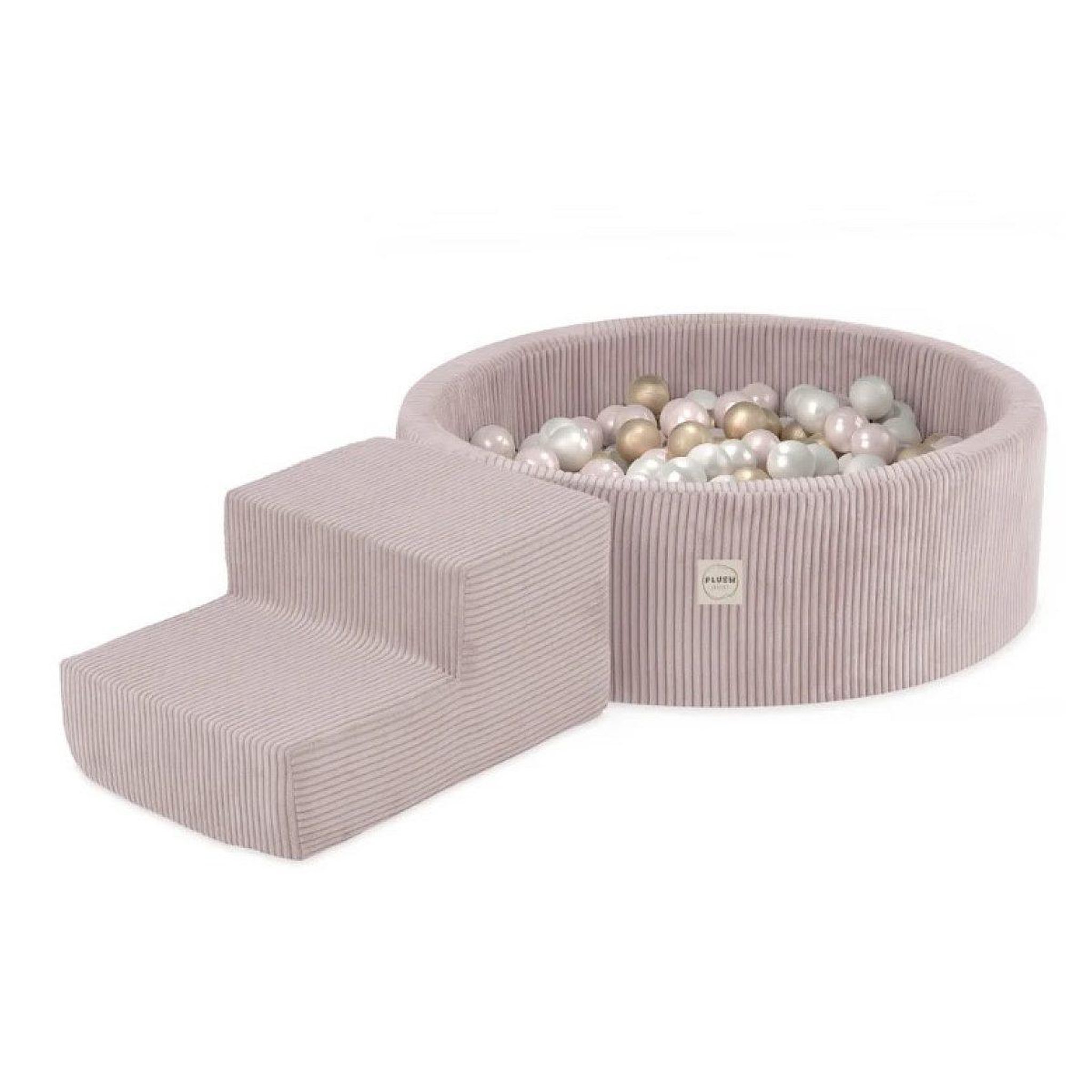 PLUSH NEST Piscine + tremplin + 200 balles rose