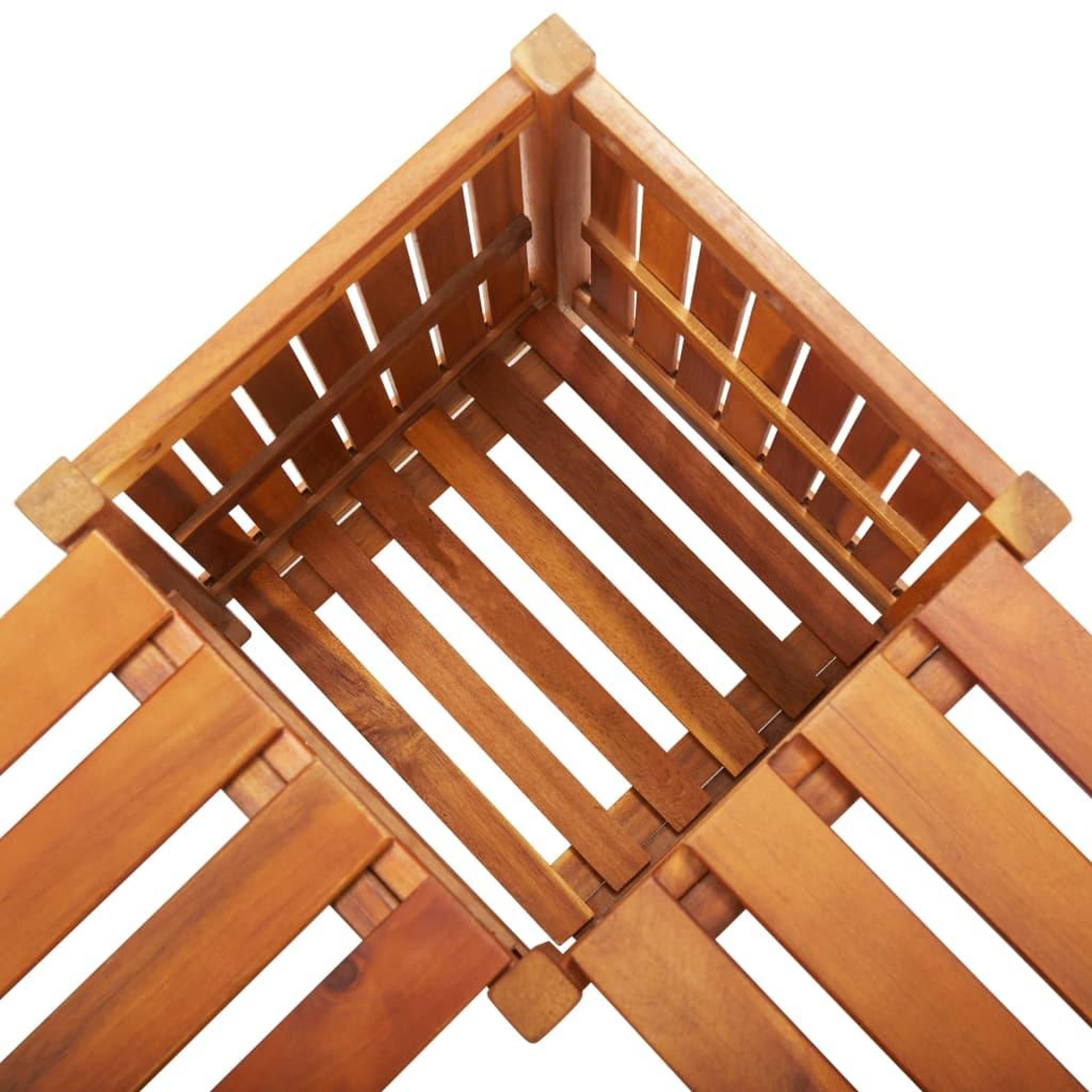 Voir la diapositive 5 : VIDAXL Banc de jardin et jardiniere 117x117x40 cm Bois solide d'acacia