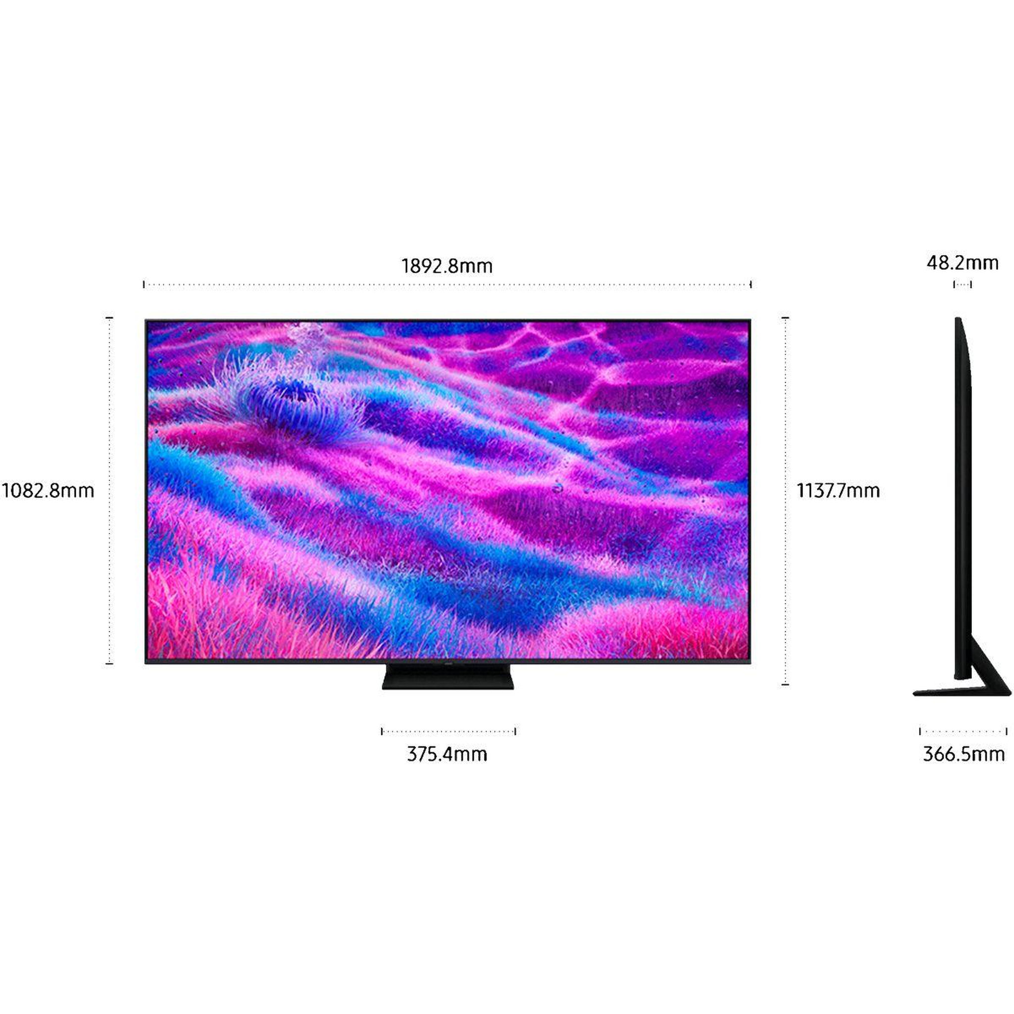 Voir la diapositive 2 : Samsung TV Mini LED NeoQLED TQ85QN80F 4K AI 2025