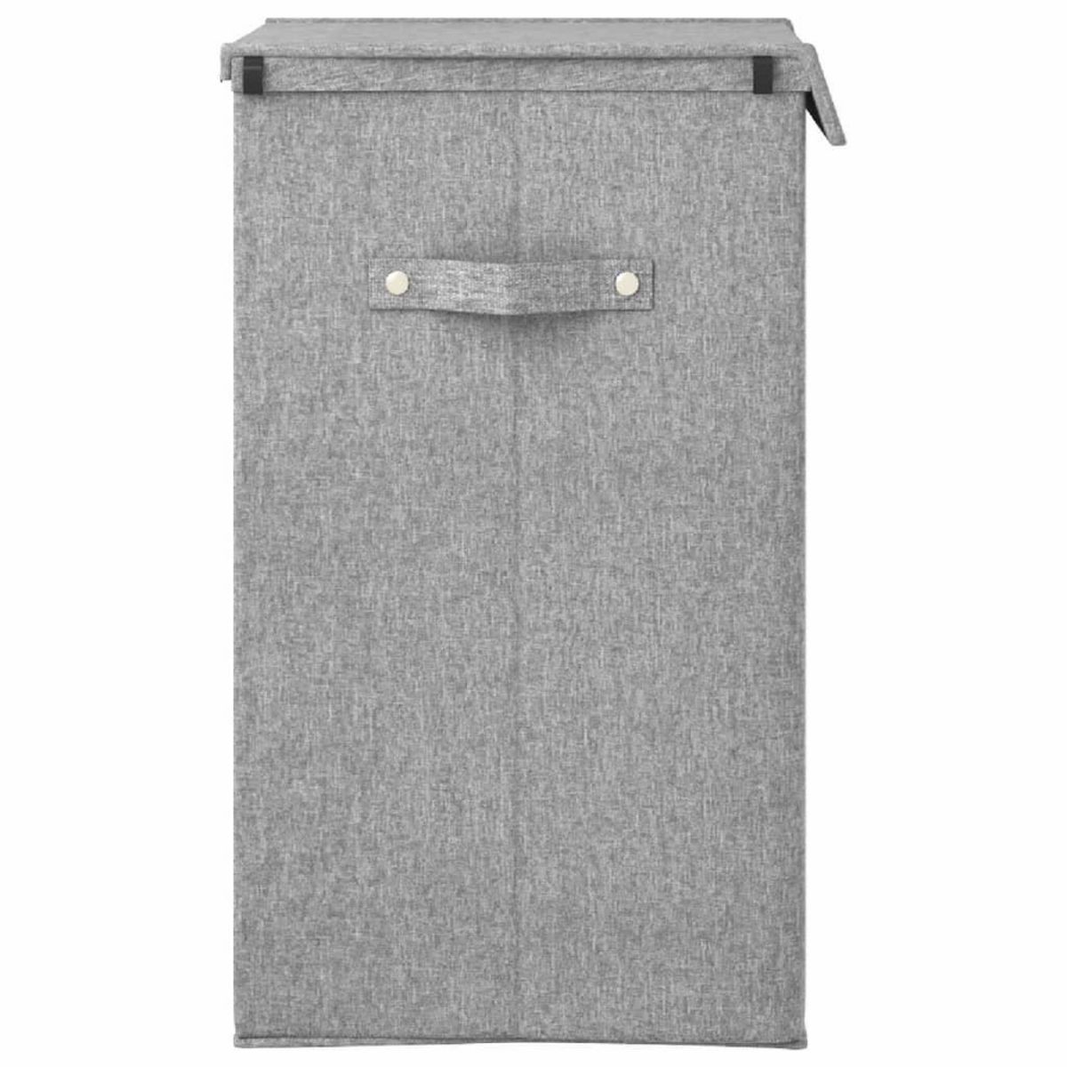 VIDAXL Panier a linge pliable Gris 26x34,5x59,5 cm Tissu en faux lin