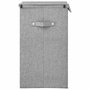 Voir la diapositive 4 : VIDAXL Panier a linge pliable Gris 26x34,5x59,5 cm Tissu en faux lin