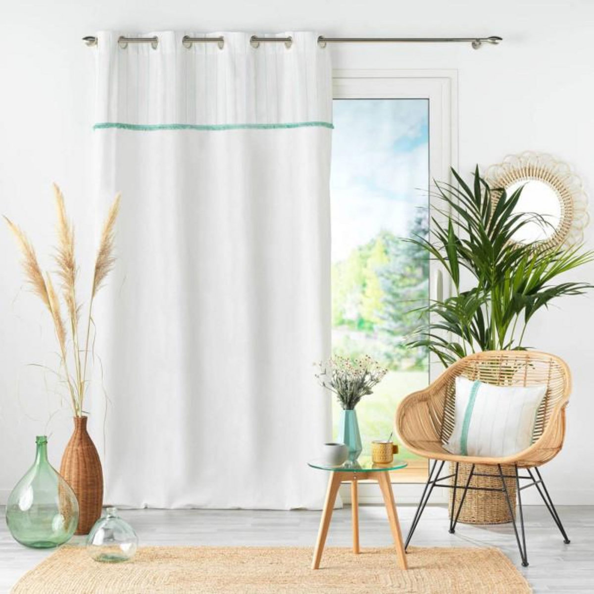 Paris Prix Rideau à Œillets  Alizée  140x240cm Menthe