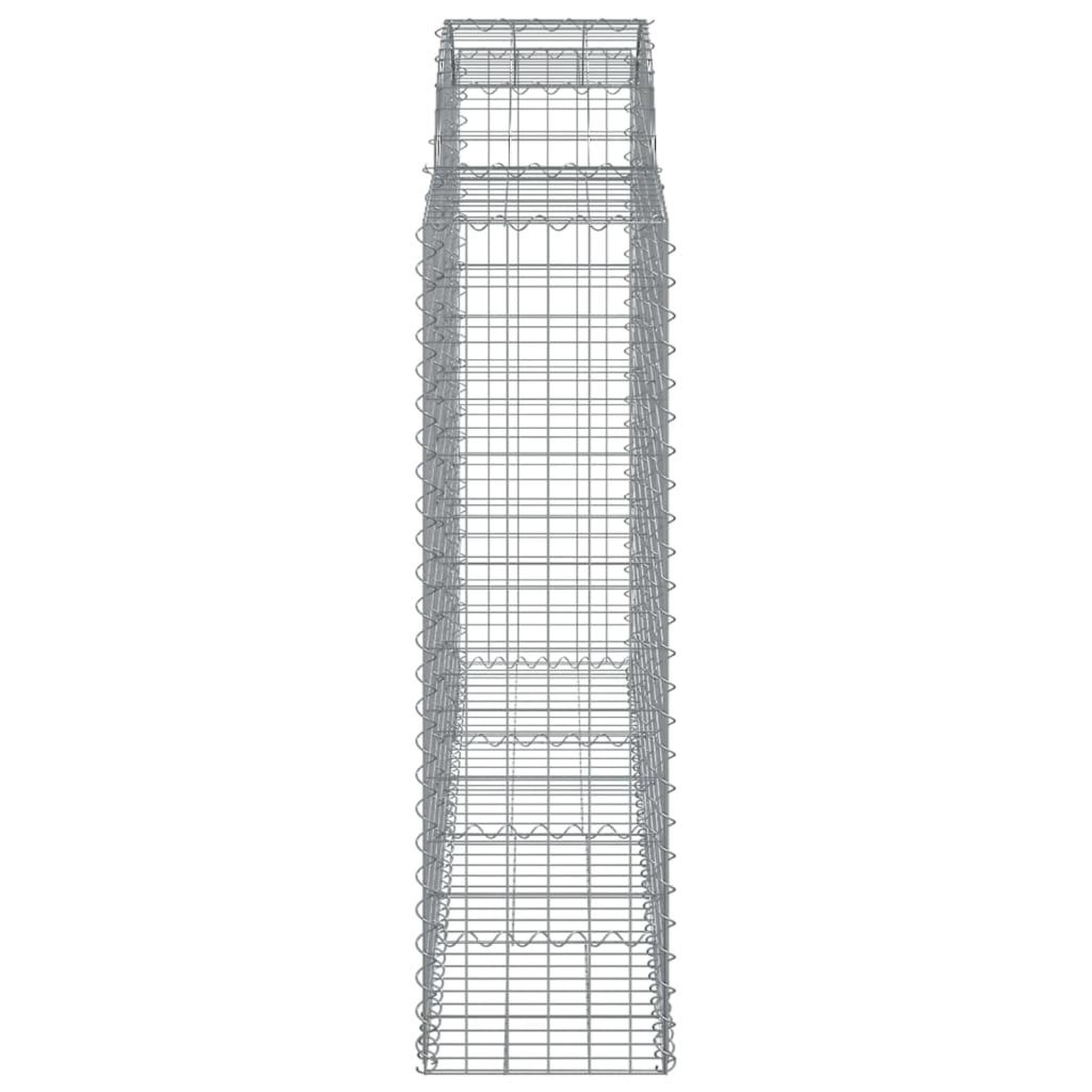 Voir la diapositive 5 : VIDAXL Paniers a gabions arques 9 pcs 200x50x140/160 cm Fer galvanise