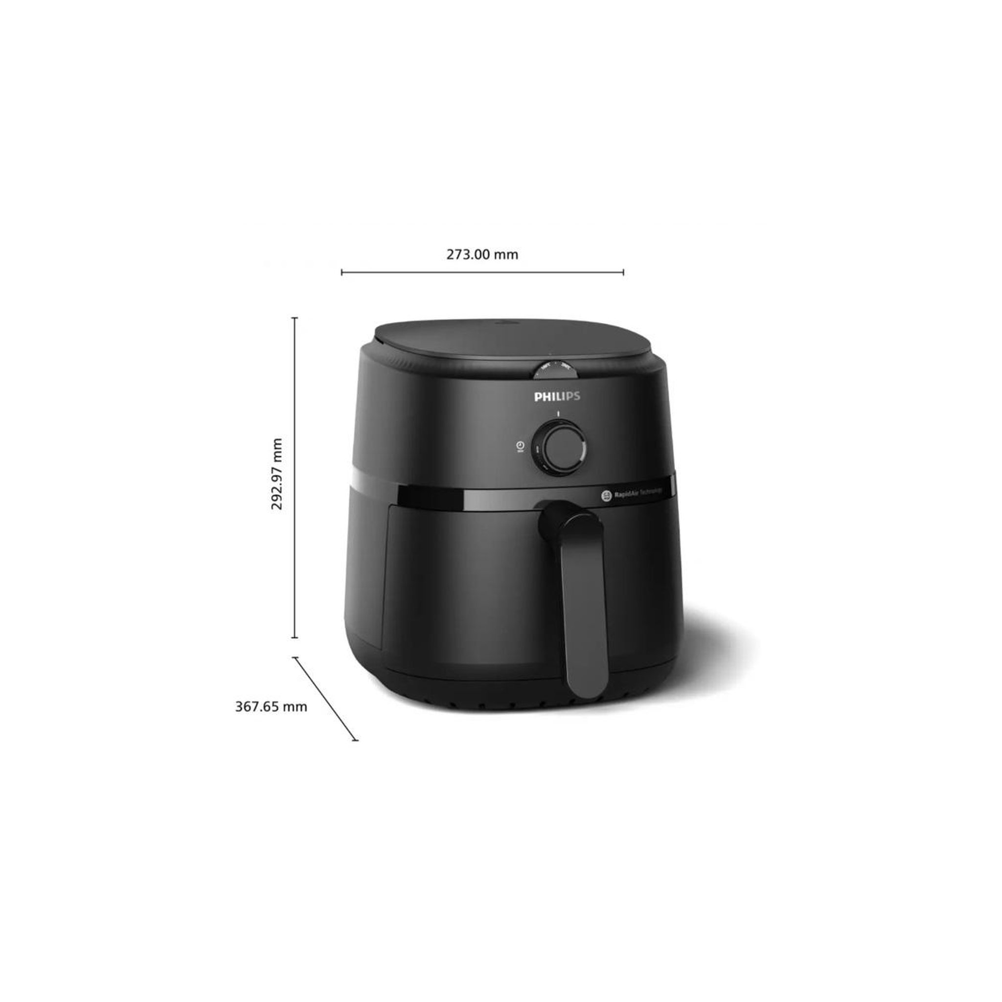 Voir la diapositive 3 : Philips Friteuse sans huile 4.2l 1500w noir - na120/00