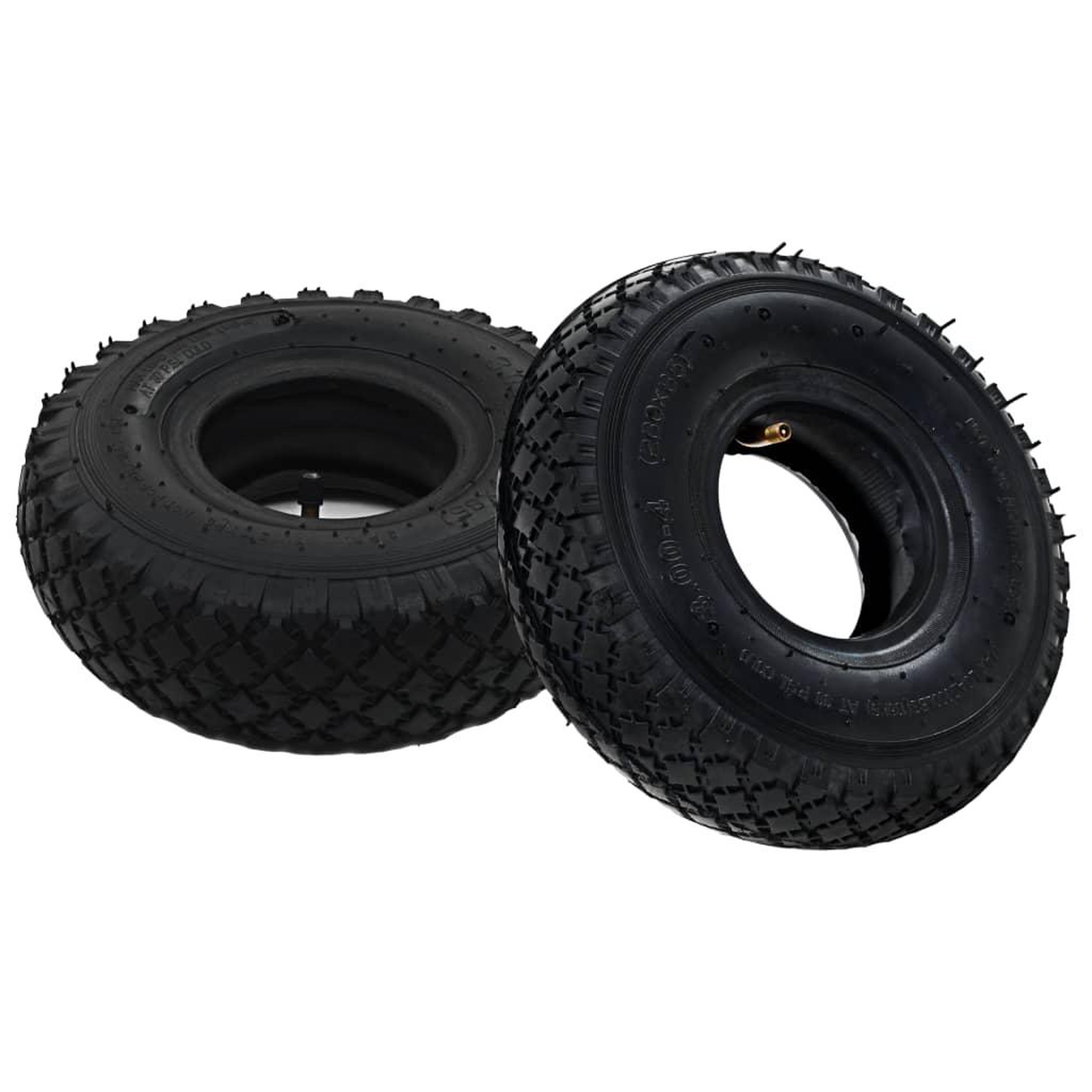 Voir la diapositive 1 : VIDAXL 2 pneus 2 chambres a air 3.00-4 260x85 pour roue de diable