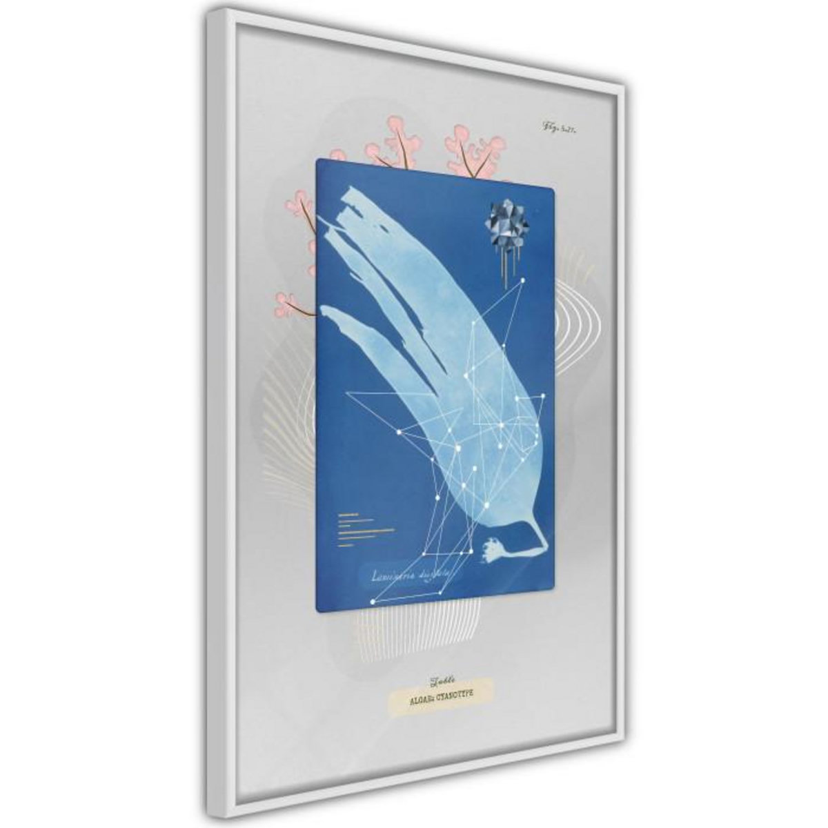 Paris Prix Affiche Murale Encadrée  Alga Cyanotype