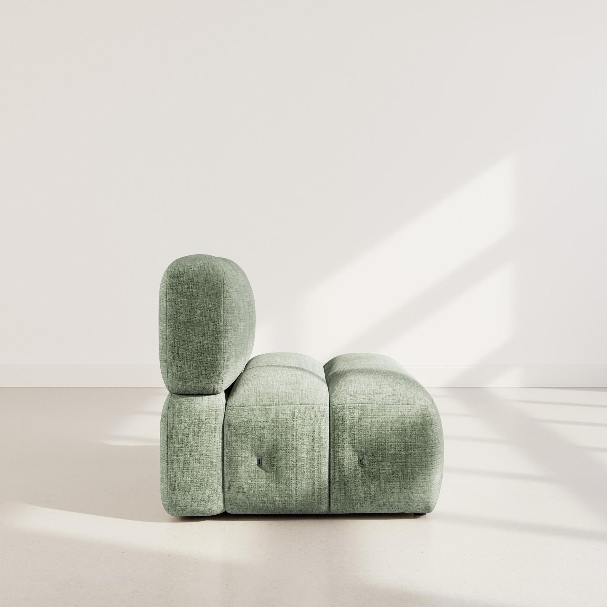 Voir la diapositive 6 : LISA DESIGN Grace - module d'assise en velours texturé