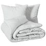 Voir la diapositive 2 : ATMOSPHERA Parure de Lit Jacquard 3 Pièces  Swan  240x220cm Blanc