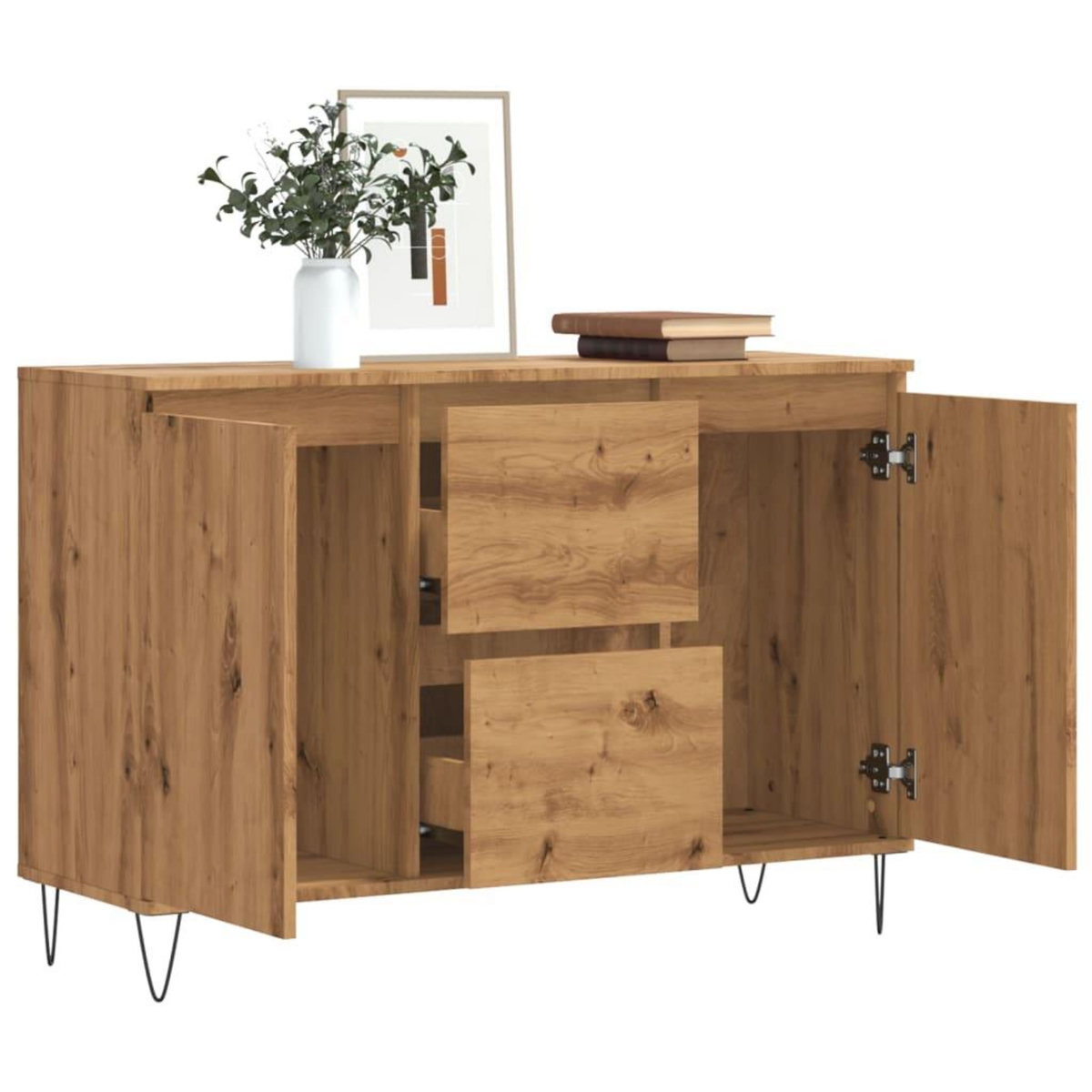 VIDAXL Buffet chene artisanal 104x35x70 cm bois d'ingenierie
