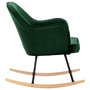 Voir la diapositive 4 : VIDAXL Chaise a bascule Vert fonce Velours