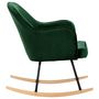 Voir la diapositive 4 : VIDAXL Chaise a bascule Vert fonce Velours